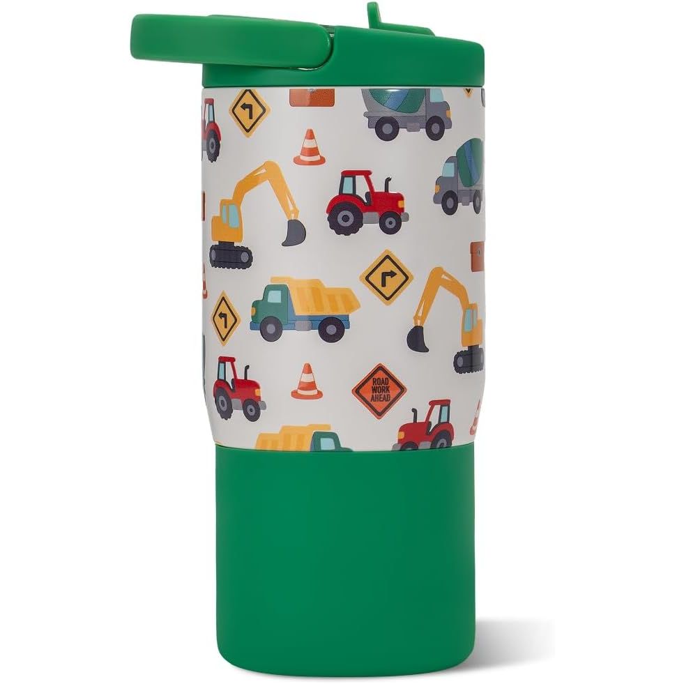 HydroJug Kids 14 oz Sport Water Bottle – Stainless Steel, Insulated, 100% Leakproof, With Carry Handle, BPA-Free – Kid-Friendly Design – Durable & Dishwasher Safe, Primrose