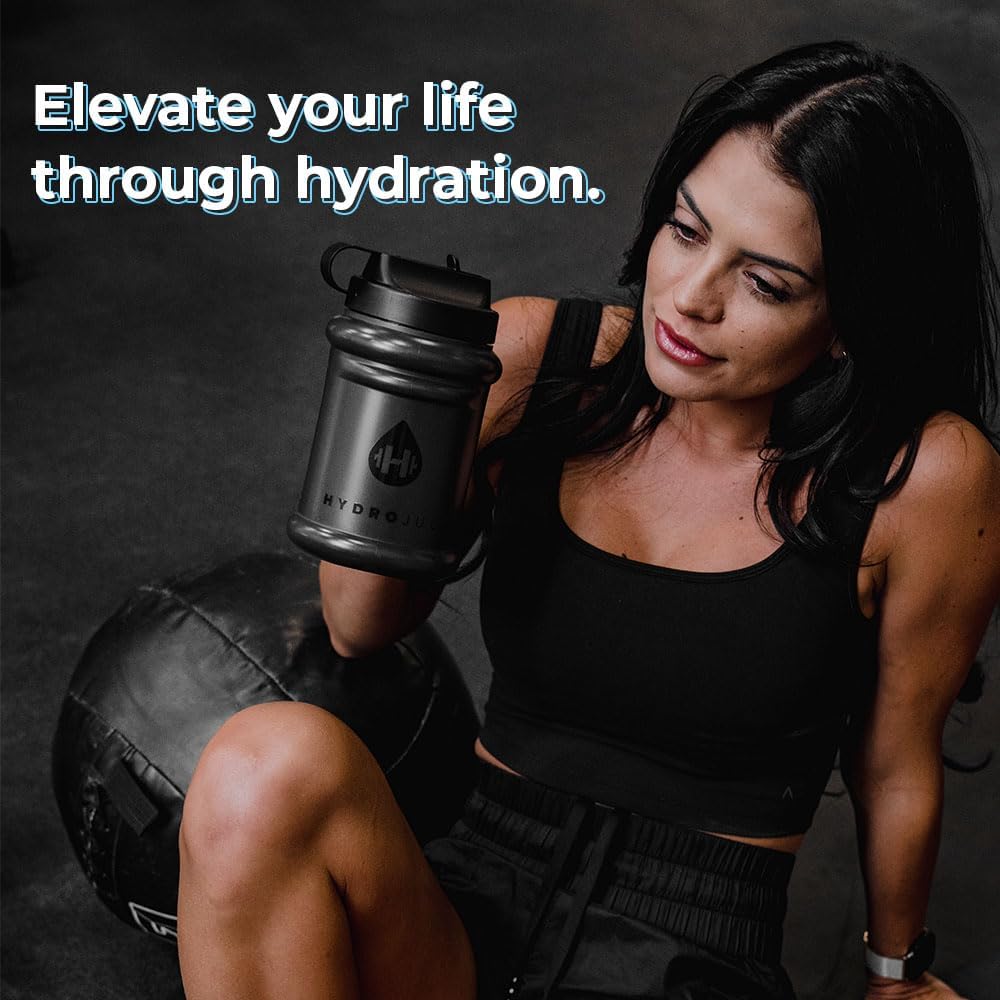 HydroJug Water Bottle 32oz - Refillable, Reusable Jug With Carry Handle - Leakproof Guarantee - Great For On-The-Go Hydration - Dishwasher Safe, BPA Free