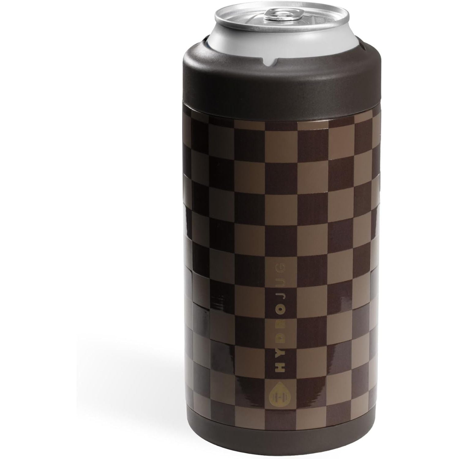 HydroJug Slim Can Cooler - 2-in-1 Insulated Can Cooler Cup - Stainless Steel Slim Can Holder with Non-Slip Rubber Base - Screw-Top Lid - Dishwasher Safe - 12oz, Rodeo