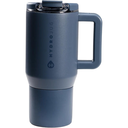 HydroJug Coffee Traveler 20 oz - Leak-Resistant, Ceramic-Lined Insulated Travel Coffee Mug for Hot or Cold Drinks with Flip Lid & Handle, Dishwasher Safe Coffee Tumbler, Brown Leopard