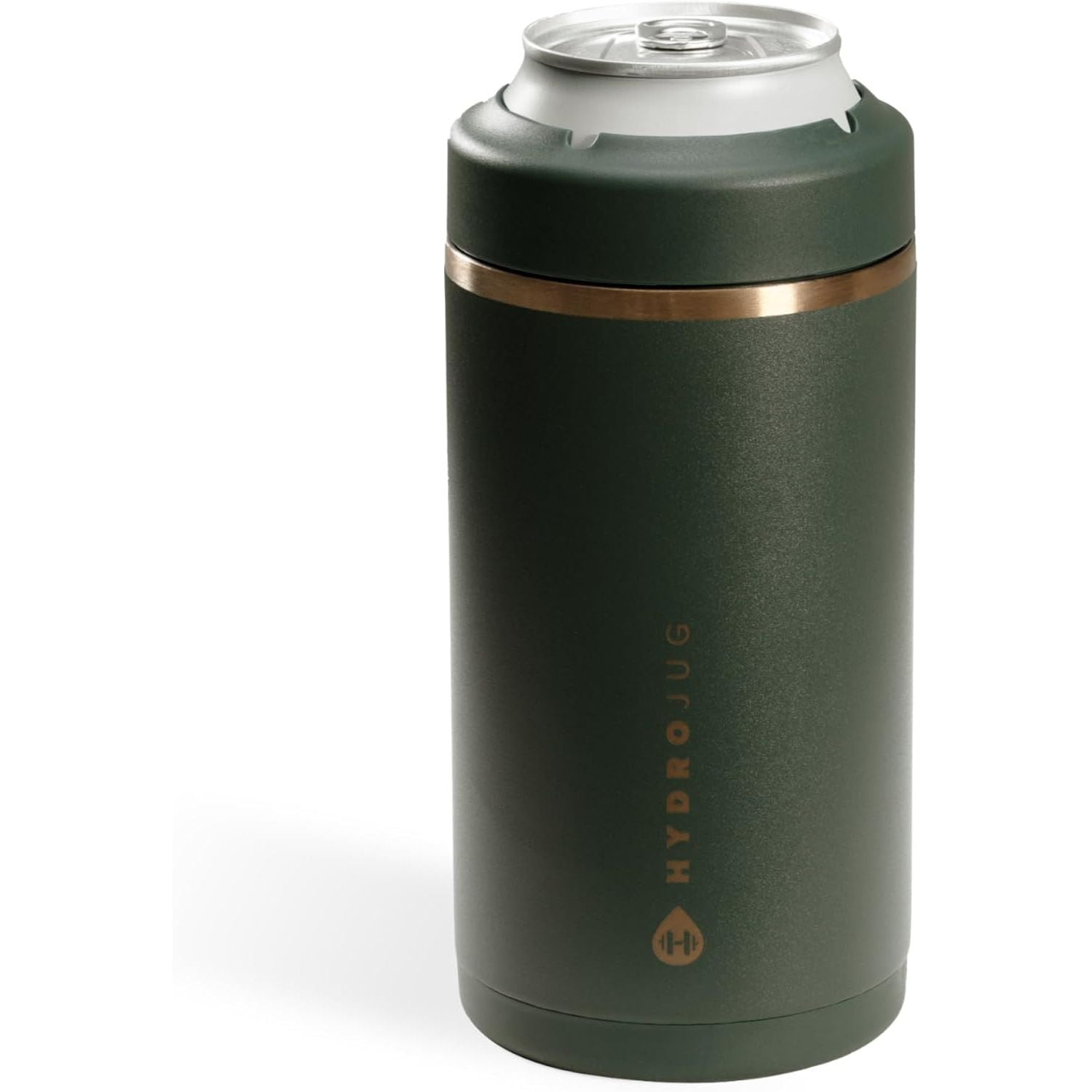 HydroJug Slim Can Cooler - 2-in-1 Insulated Can Cooler Cup - Stainless Steel Slim Can Holder with Non-Slip Rubber Base - Screw-Top Lid - Dishwasher Safe - 12oz, Rodeo