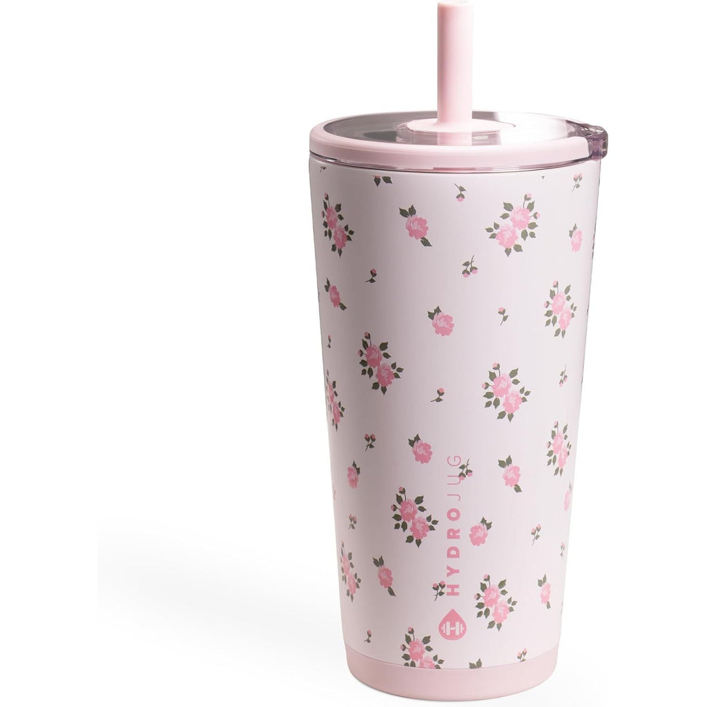 HydroJug Everyday Tumbler 20 oz – Ceramic-Lined Insulated Tumbler with Straw and Soft-Touch Lid, Cup Holder Friendly, Double-Wall Vacuum Insulation, Reusable Travel Cup – Cascade