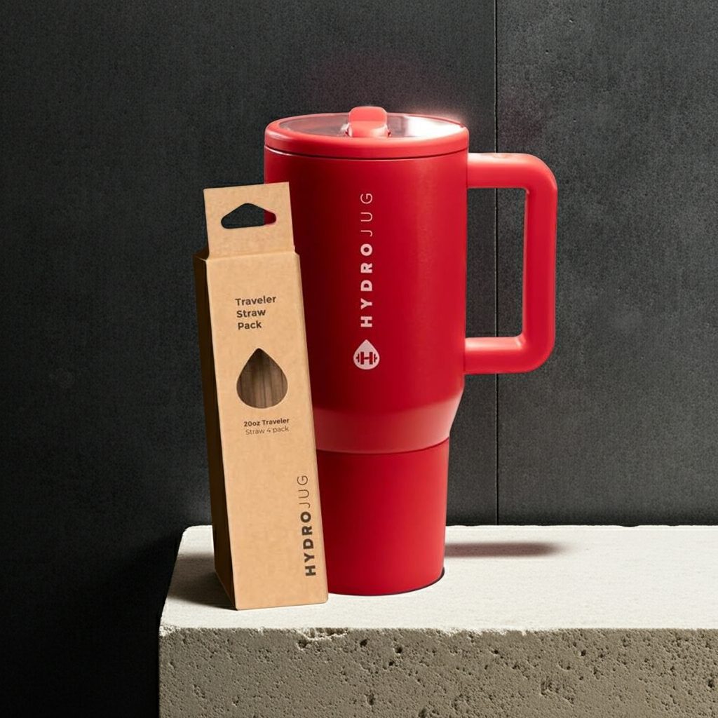 Alumni Red 20oz Traveler + Replacement Straws