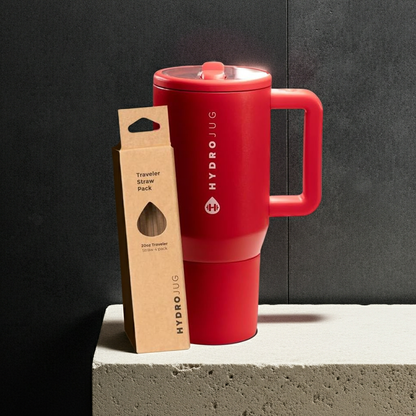 Alumni Red 20oz Traveler + Replacement Straws