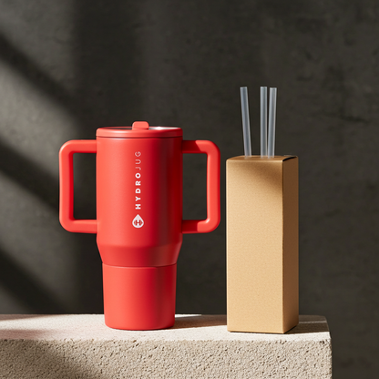 Alumni Red 20oz Traveler + Replacement Straws