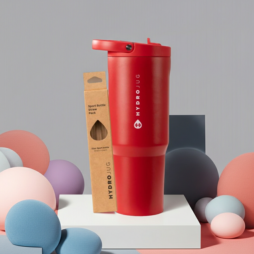 Alumni Red 32oz Sport + Replacement Straws